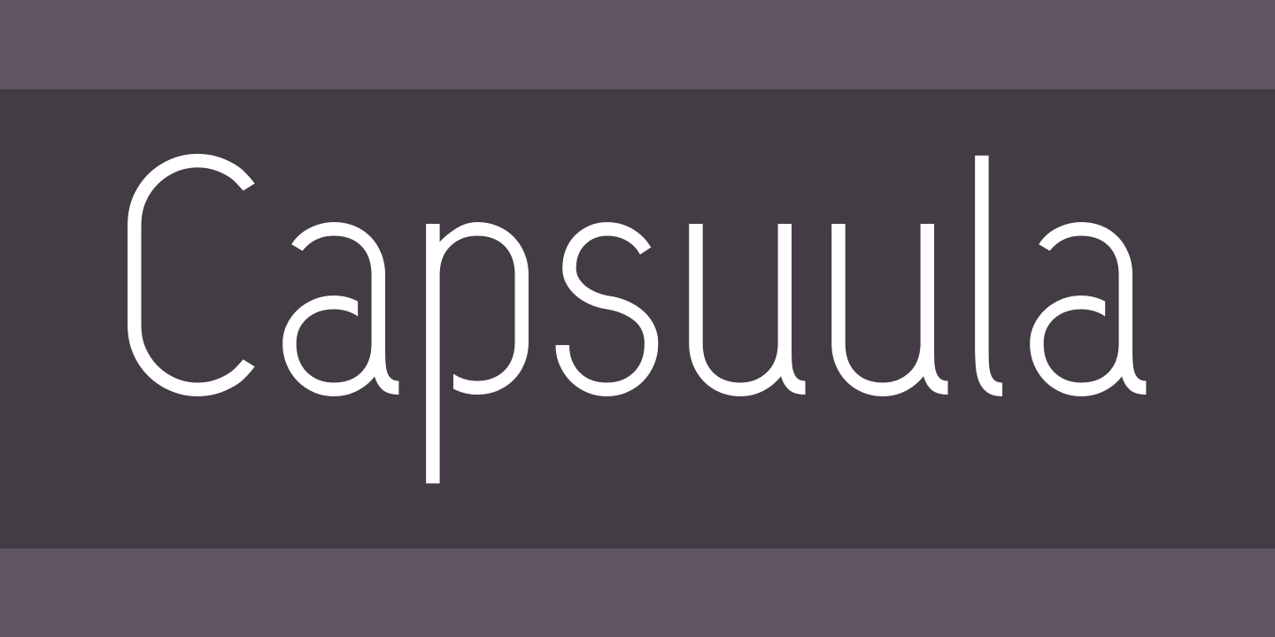 Пример шрифта Capsuula #1